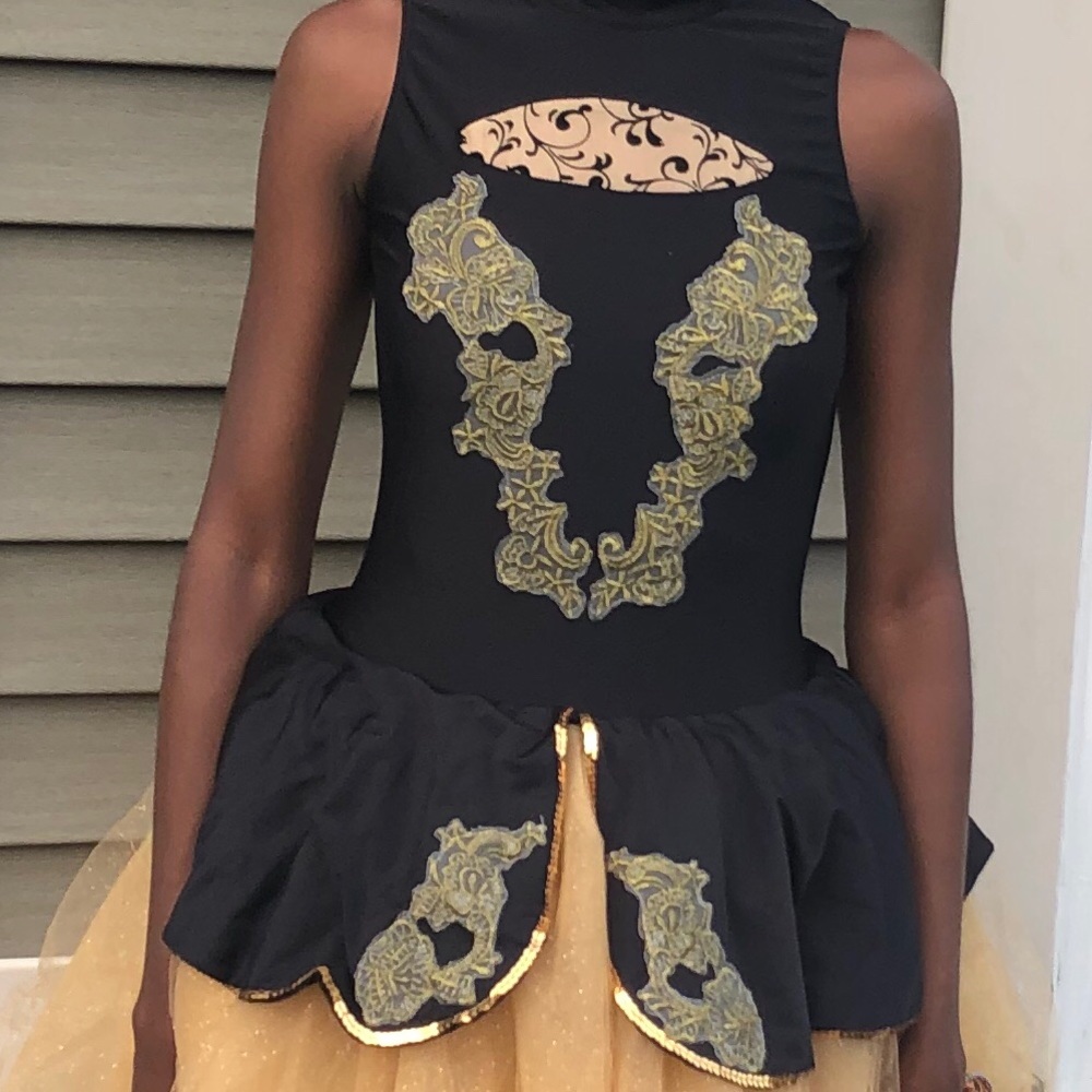 Black and Gold Ballet Costume Small